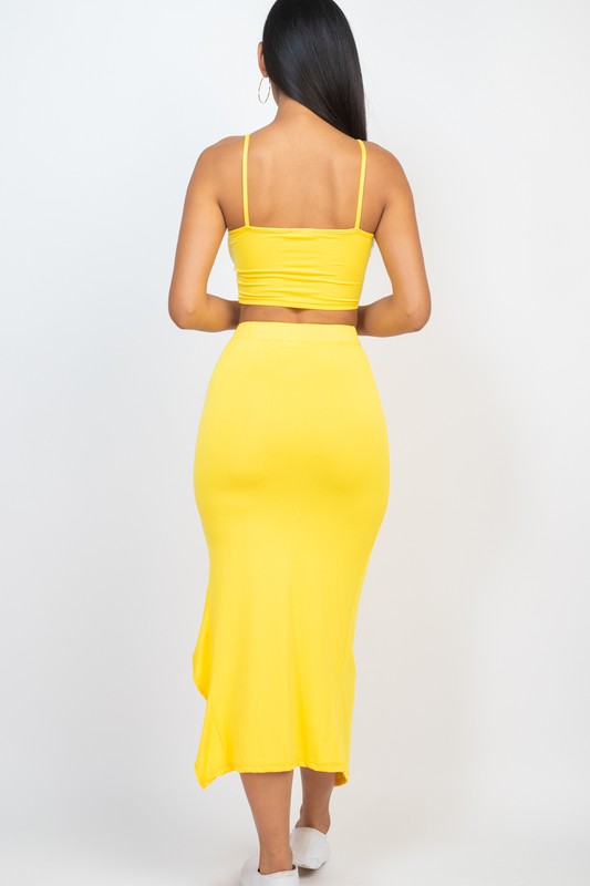 Jenny Two Piece Skirt Set - Yellow