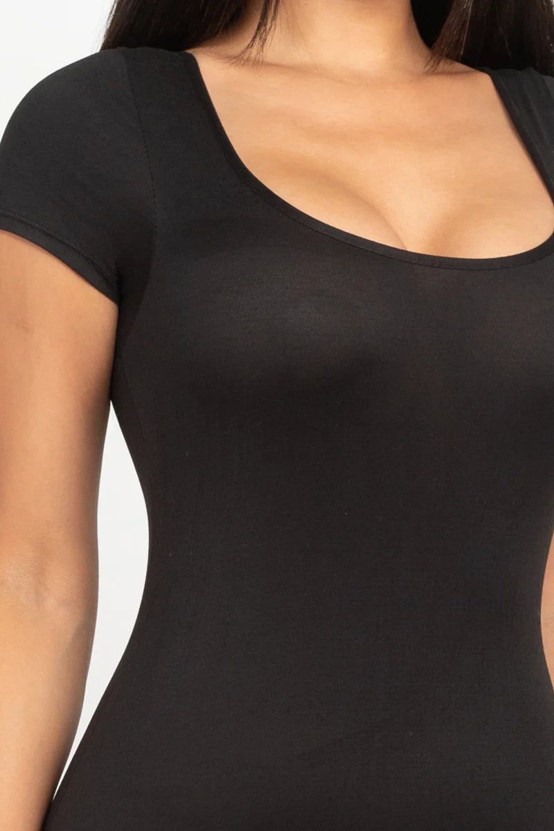 Scoop Me Up Romper - Black