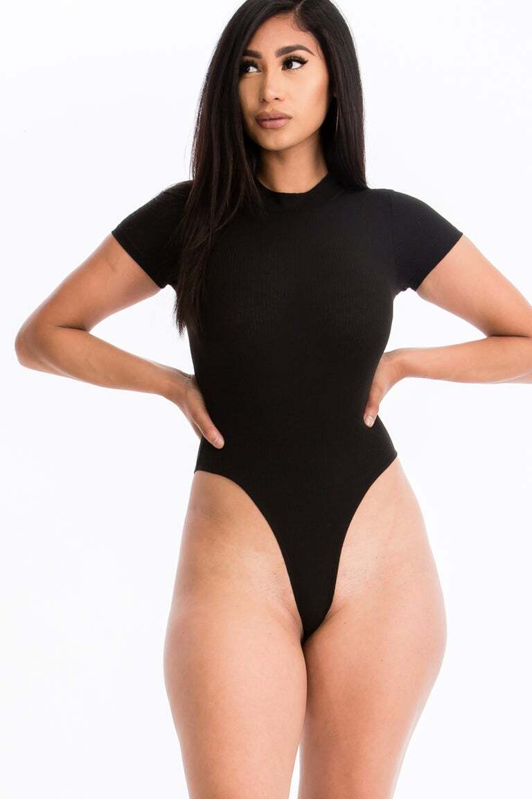 Mocking Me Ribbed Bodysuit