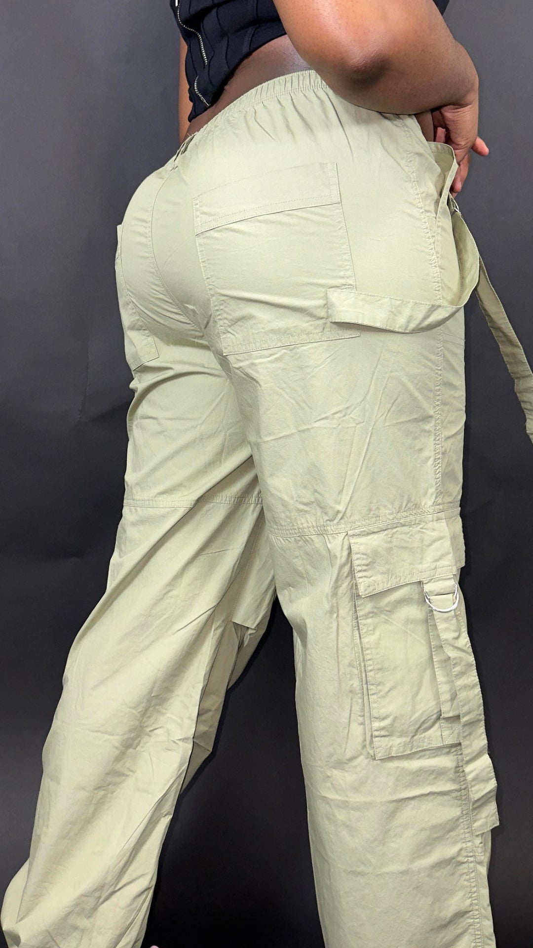 Woman wearing GlamGyul Cargo Pants