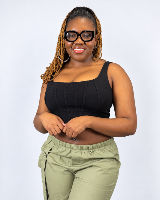 GlamGyul Apparel Harper Corse Top in black