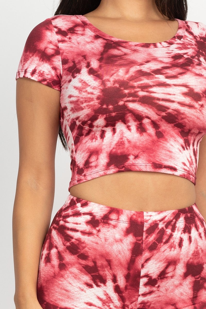 Shanti Tie Dye Set - Red/White