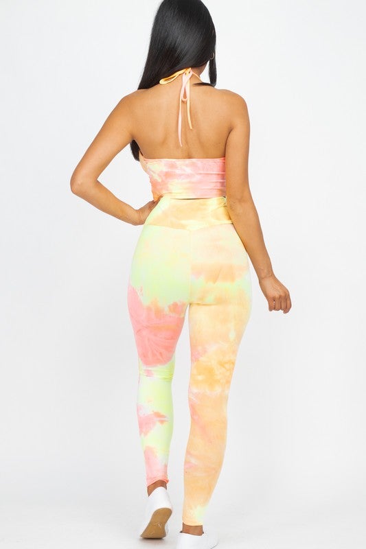 Ari Tie Dye Set - Orange/Yellow